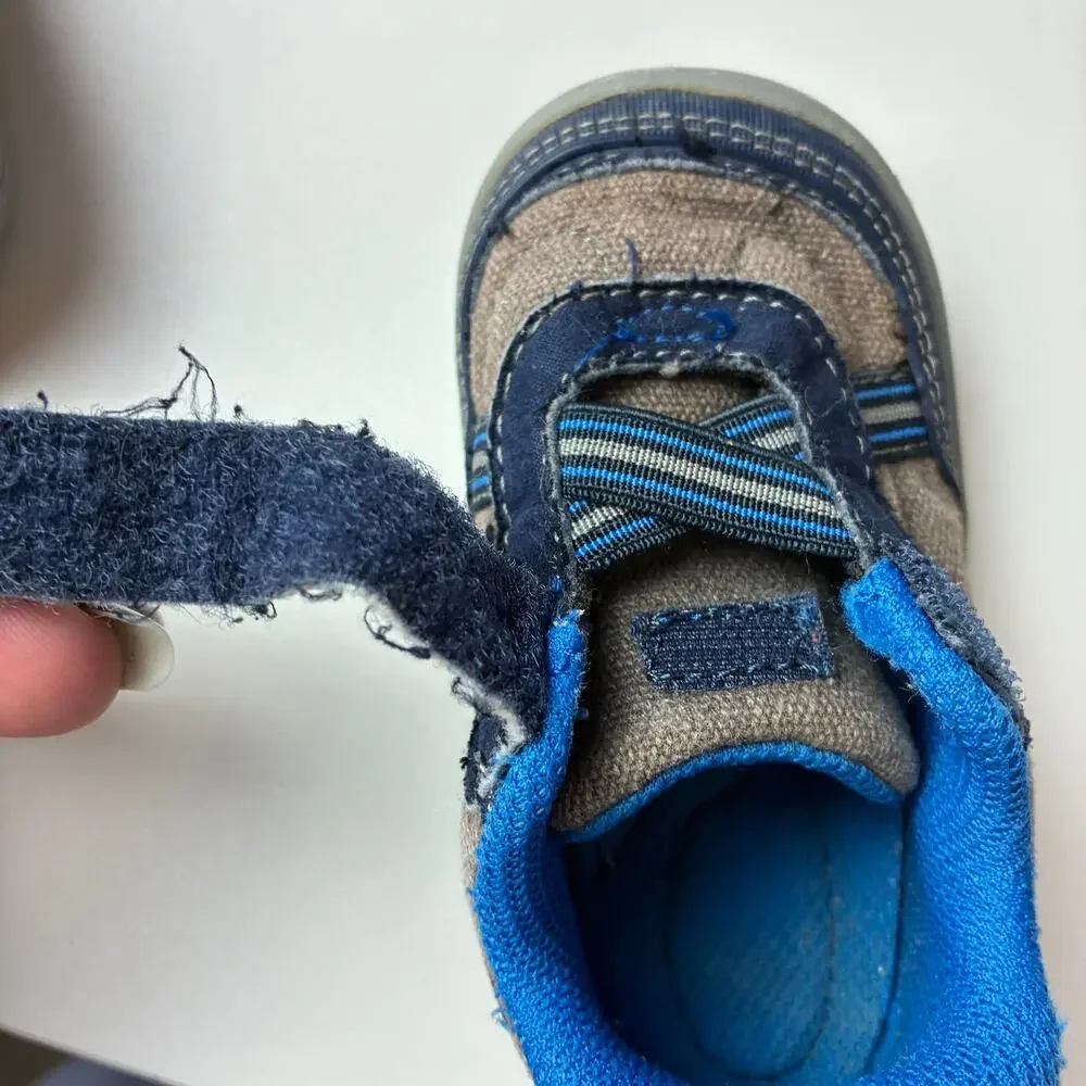 Surprise by Stride Rite Andy Blue & Gray Walking Sneakers Baby/Toddler Boys 5